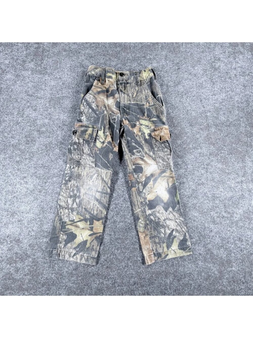 Jerzees Outdoors Cargo Youth Pants Boys S 6-8 Multicolor Mossy Oak Break Up Camo